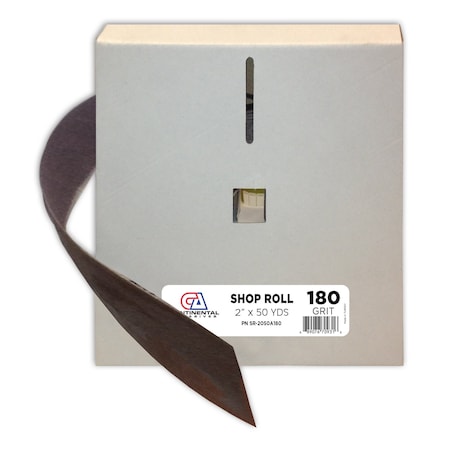 Continental Abrasives 2" x 50 Yards 180 Grit J Flex Cloth Aluminum Oxide Shop Roll SR-2050A180